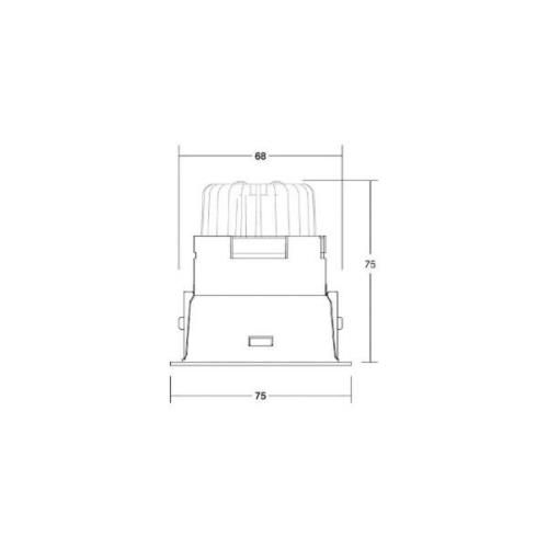 BRUMBERG LED-indbygningsdownlight Binato RC-dæmpbar 4000K sort