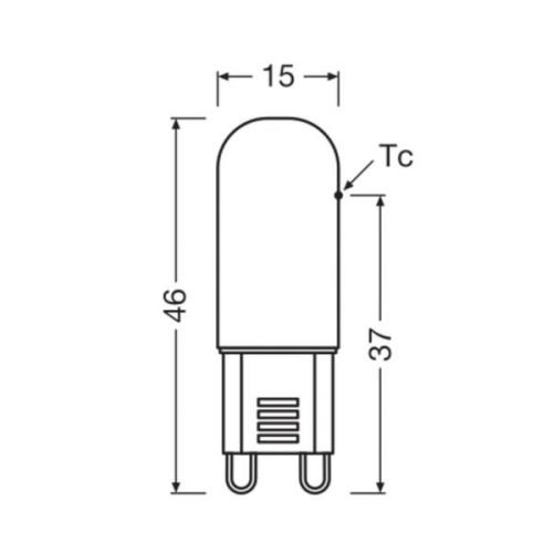 OSRAM LED-pære med stiftsokkel G9 1,8 W klar 2.700 K