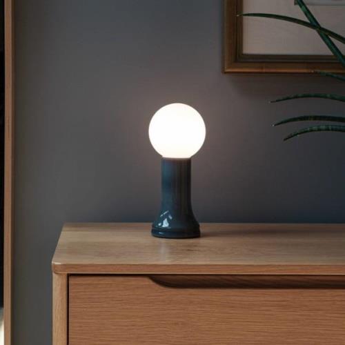 Tala bordlampe Shore, glas, E27 LED-lampe Globe, grå