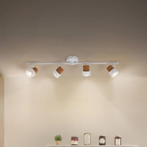 LEDVANCE LED loftspot Cork, GU10, 4-lys, dæmpbar, hvid