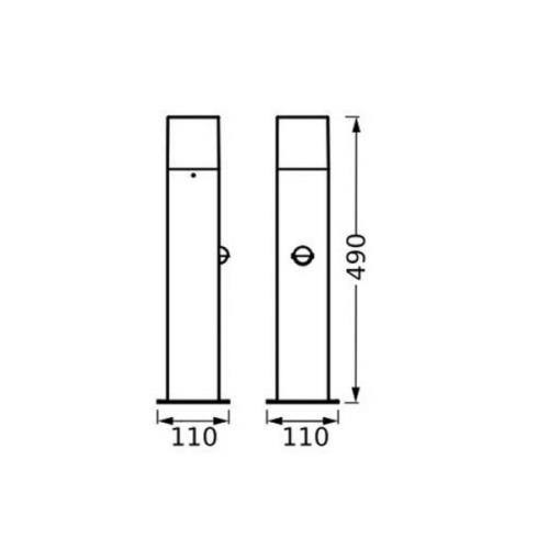 LEDVANCE Endura Classic Figo Square stibelysning, E27, sensor