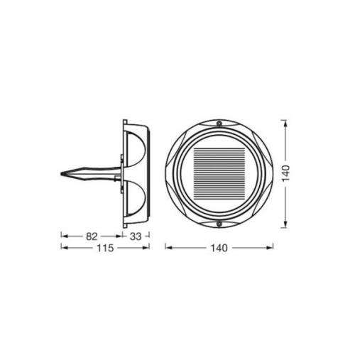 LEDVANCE Solar LED jordspydslys Endura Style Utili, rund