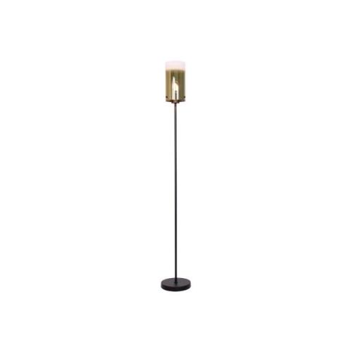 Ventotto gulvlampe, sort/guld, højde 165 cm, metal/glas