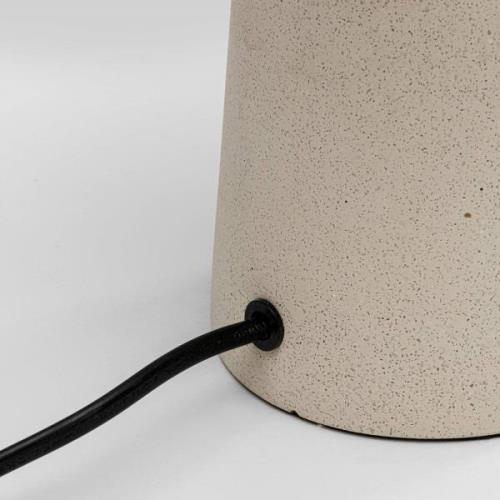 KARE bordlampe Bollie, betonfod beige, opalglas højde 31 cm