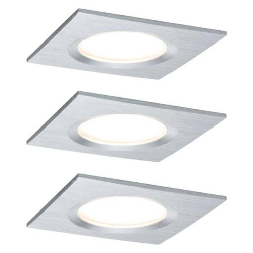 Paulmann Coin Slim LED-spot 3stk kantet alu