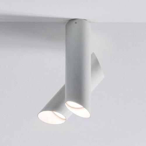 Nemo Tubes LED-loftslampe to lys hvid/hvid