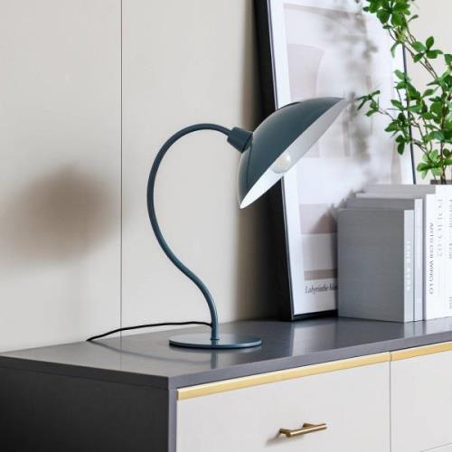 Lucande bordlampe Arvadon, blå, metal, 42,75 cm høj