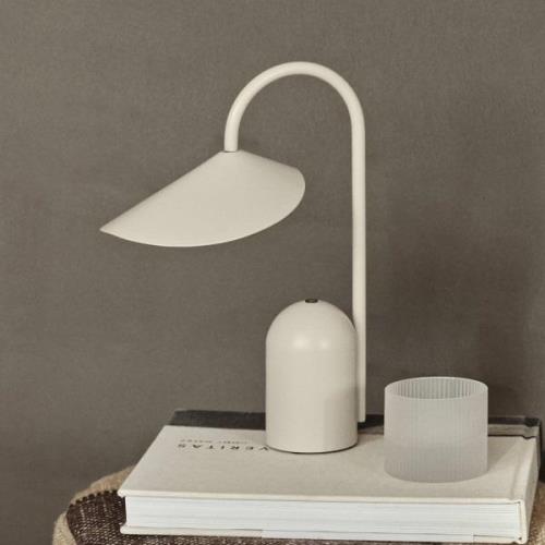 ferm LIVING LED-bordlampe Arum, beige, dæmpbar, IP44