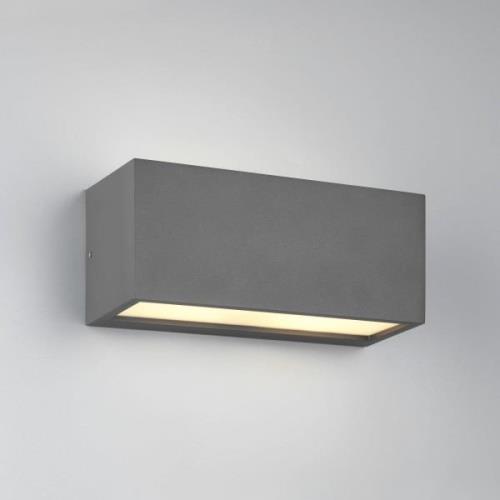 Mayenne udendørs væglampe, antracit, up- & downlight, kantet