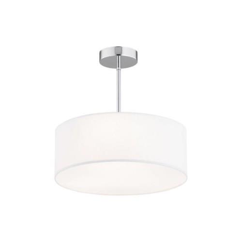 Oja loftlampe, hvid/krom, tekstil, Ø 40 cm