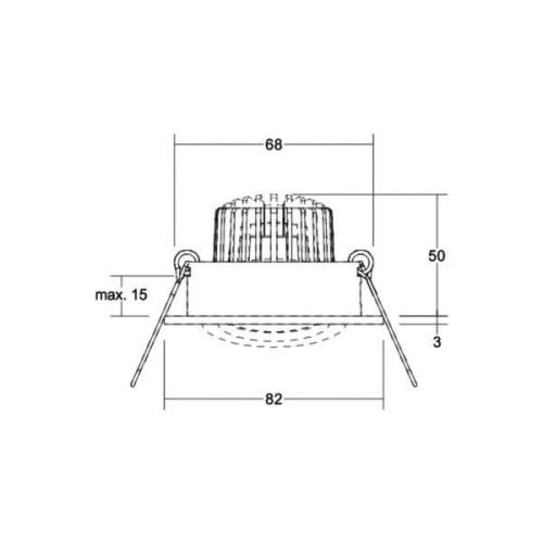 BRUMBERG indbygningsspot Tirrel-R DALI tilslutningsboks titanium mat