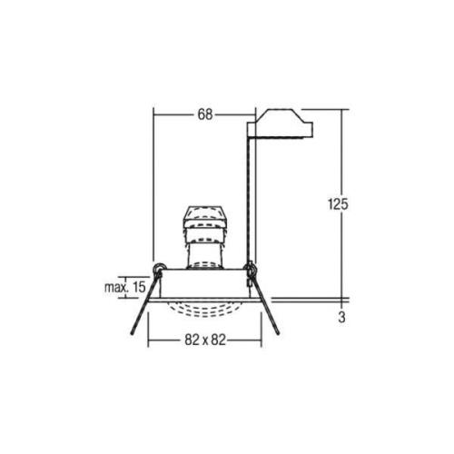 BRUMBERG indbygningsspot Tirrel-S, GU10 fatning, mat hvid