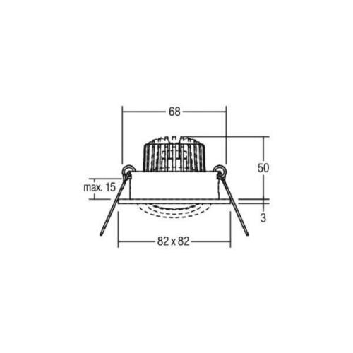 BRUMBERG LED indbygningsspot Tirrel-S, on/off, mat titanium