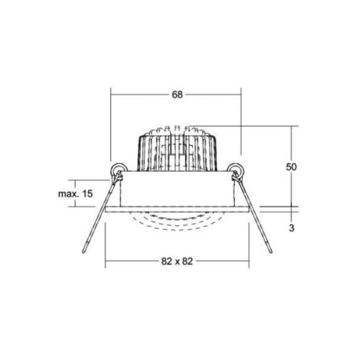 BRUMBERG LED indbygningsspot Tirrel-S, RC, rund driver, mat aluminium