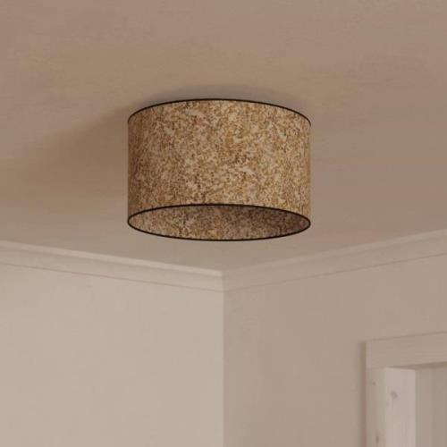 Butterburn loftlampe, Ø 38 cm, beige/grøn, stof