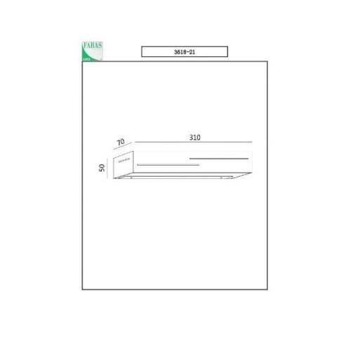 LED-væglampe Banny, hvid, bredde 31 cm, up- & downlight