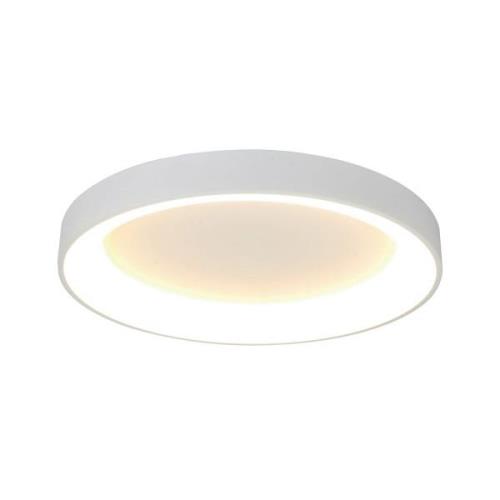 Loftlampe Niseko II, CCT, fjernbetjening, Ø 50 cm, hvid