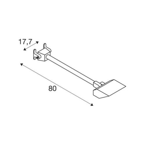 SLV LED-væglampe Today Pro, sort, aluminium, længde 66,6 cm