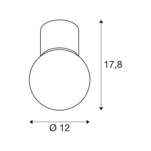 SLV Varyt loftlampe til badeværelset, hvid, aluminium, Ø 12 cm