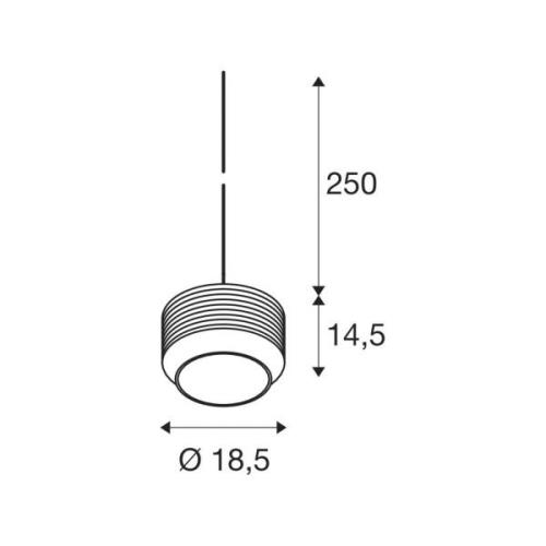 Pantilo Rope 19 pendellampe, guldfarvet, stål, Ø 18,5 cm