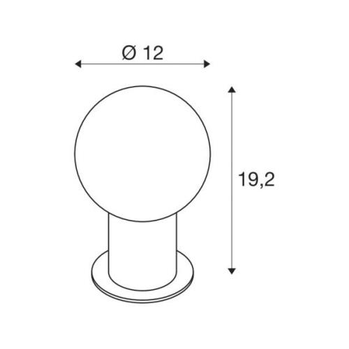 SLV Varyt bordlampe, krom, aluminium, højde 19,2 cm