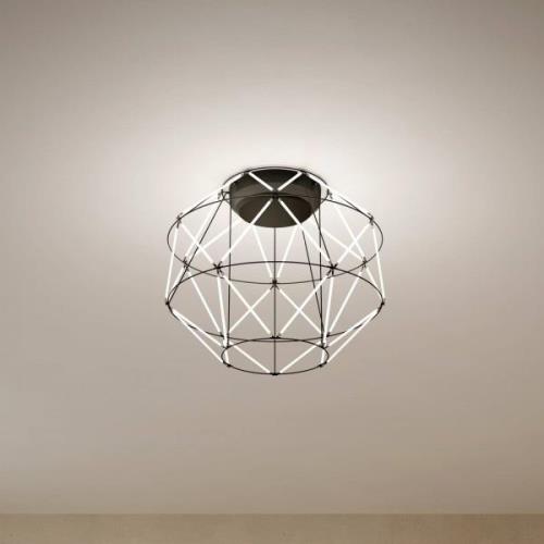 Euclide loftlampe, sort, metal, 35 cm bred