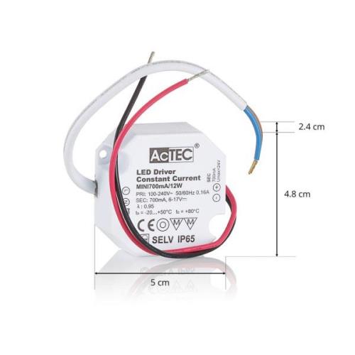 AcTEC Mini LED-driver CC 700mA, 12W, IP65