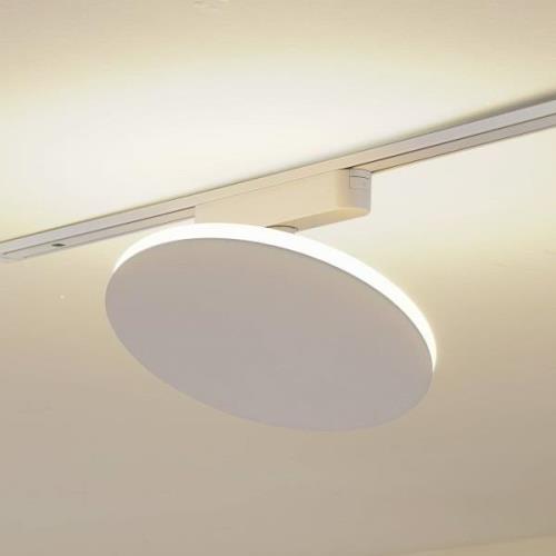 Lindby LED-skinnelampe Lumaro, hvid, rund, aluminium, 48V