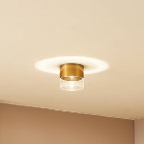 Lindby LED-loftslampe Dalila, guld, Ø 10 cm, aluminium