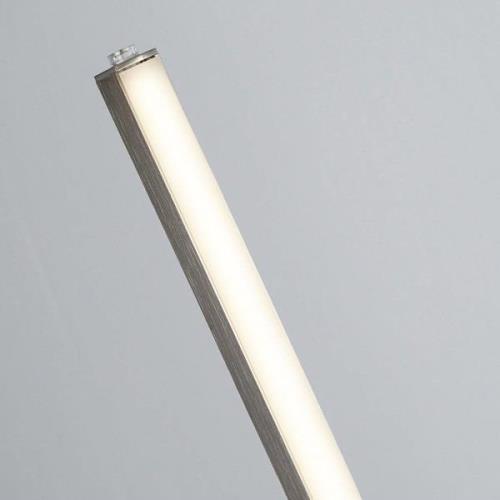 Tribeca LED-gulvlampe, sølv/opalhvid, metal, CCT, 150 cm