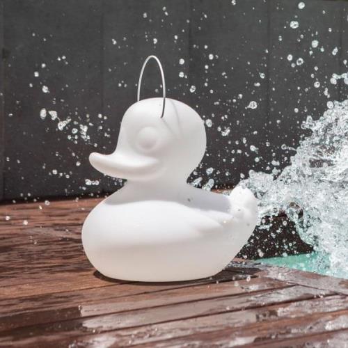 DUCK-DUCK S udendørs LED-designerlampe, hvid