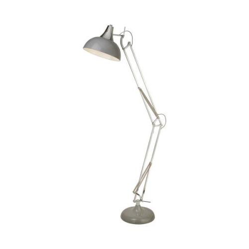 Gulvlampe Goliath, grå, metal, E27, 170 cm, justerbar