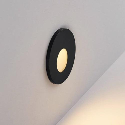 Molto Luce LED indbygningslampe Wall 68R RD, aluminium, sort, CCT