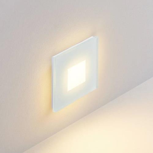 Molto Luce LED indbygningslampe Væg R68 Glas IP44 SQ, hvid, CCT