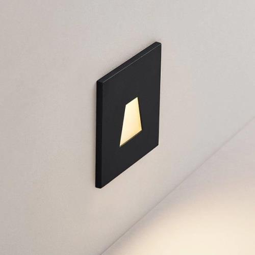 Molto Luce LED indbygningslampe Wall 68R IP44 SQ, sort, CCT