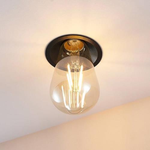 Molto Luce LED indbygningslampe Willi 68R, sort, aluminium, E27