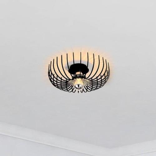 Aspendos N-641 loftlampe, sort, metal, Ø 36 cm