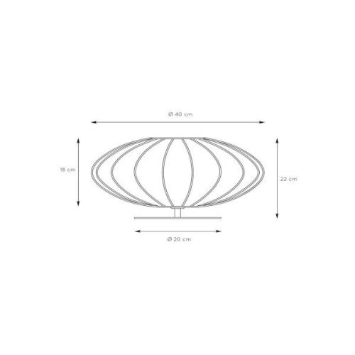 Corina bordlampe, sort, Ø 40 cm, E27