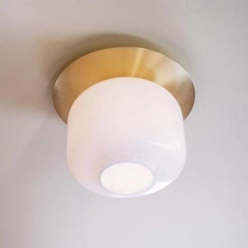 Dyberg Larsen loftlampe Arp, messingfarvet, Ø 25 cm