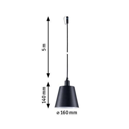 Paulmann Plug & Shine LED-pendellampe Kofia E14, aluminium