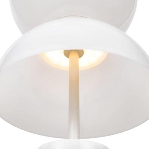 Maytoni LED-bordlampe Kyoto, hvid, højde 46 cm, marmor