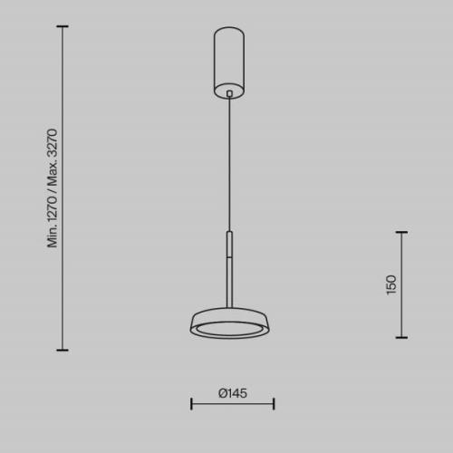 Maytoni LED-hængelampe El, Ø 15,3 cm, orange, aluminium