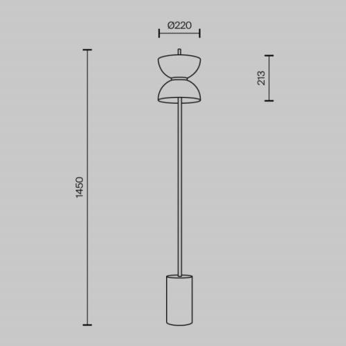 Maytoni LED-gulvlampe Kyoto, hvid, højde 145 cm, marmor