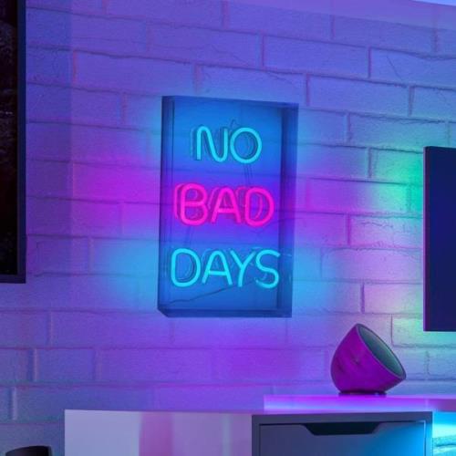 LED-væglampe No Bad Days, klar, 30x18 cm plast USB RGB