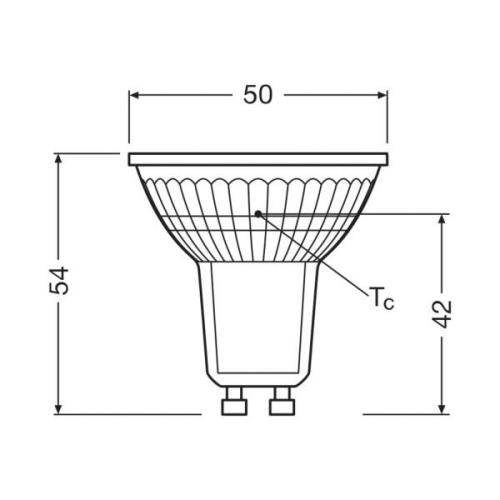 OSRAM LED-pære PAR16 reflektor GU10 1,3W 36° 4,000K