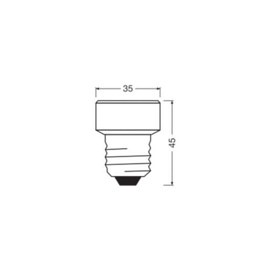 OSRAM LED Star Flat E27 3,5W 2.700K dæmpbar udskiftelig ring