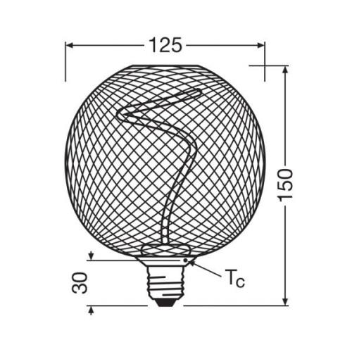 OSRAM Decor LED Spiral Filament Globe E27 3,5W gold 1,800K