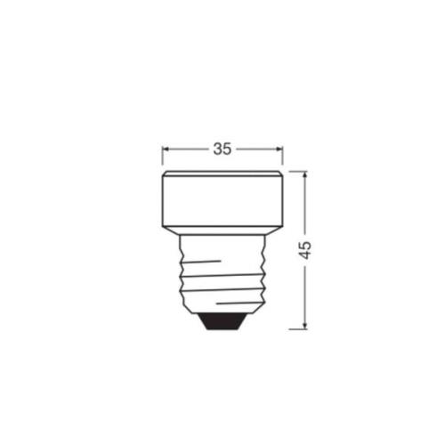 OSRAM LED-pære Star Flat E27 3,5W 4.000K udskiftelig ring