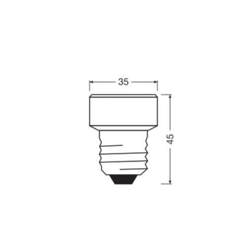 OSRAM LED Star Flat E27 3,5W 4.000K dæmpbar udskiftelig ring