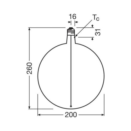 OSRAM LED Vintage Big Globe E27 4,8W 818 Filament smoke dæmpbar